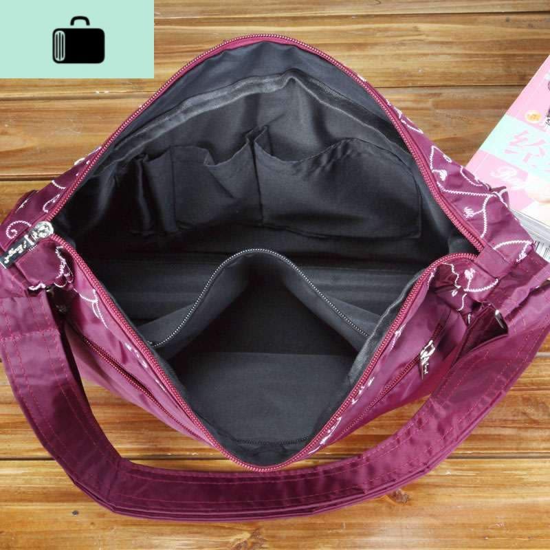 尼龙防水大容量出行斜挎旅行单肩中老年女士多层女包妈妈帆布NEW LAKE女斜挎包图片