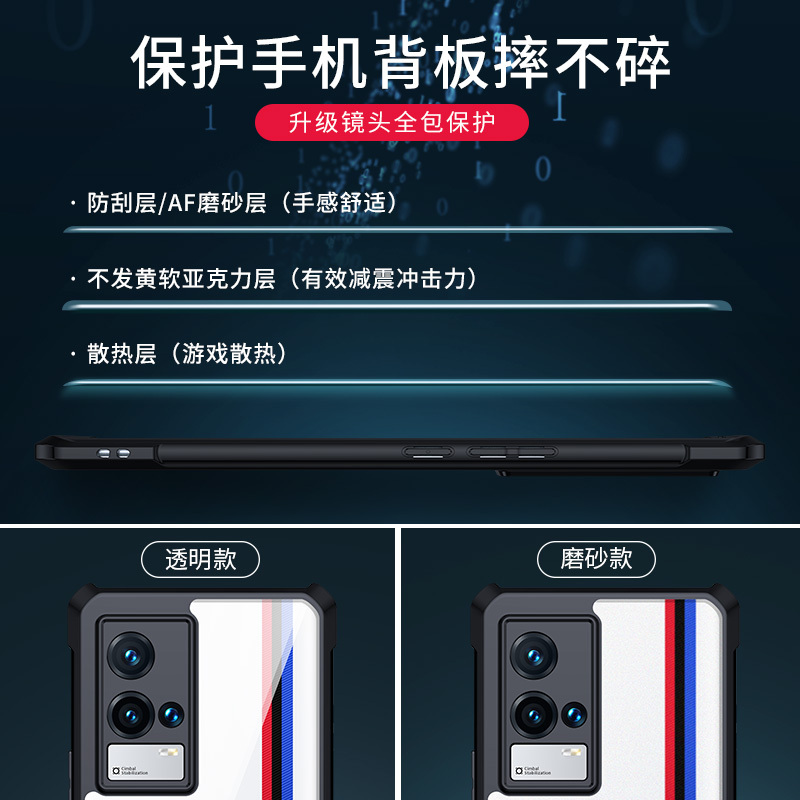 讯迪iqoo8手机壳iqoo8pro保护套新款vivo iqoo8全包气囊防摔男icoo8外壳硅胶iqoo7透明iq00