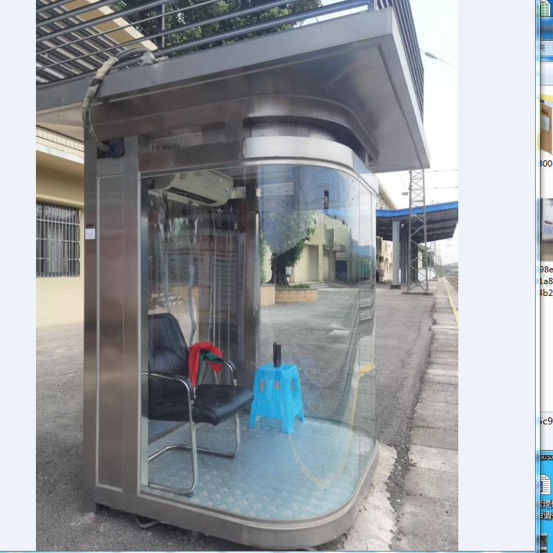 东松 不锈钢玻璃岗亭 2500*2100*1900 个高清大图