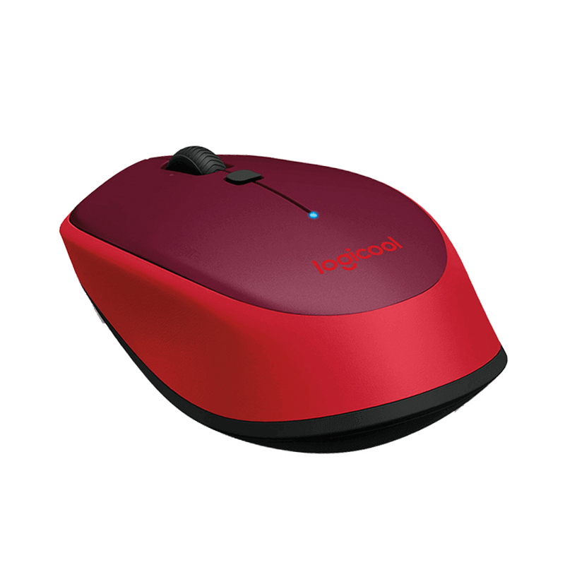 罗技(Logitech) M336办公家用无线蓝牙鼠标 红色