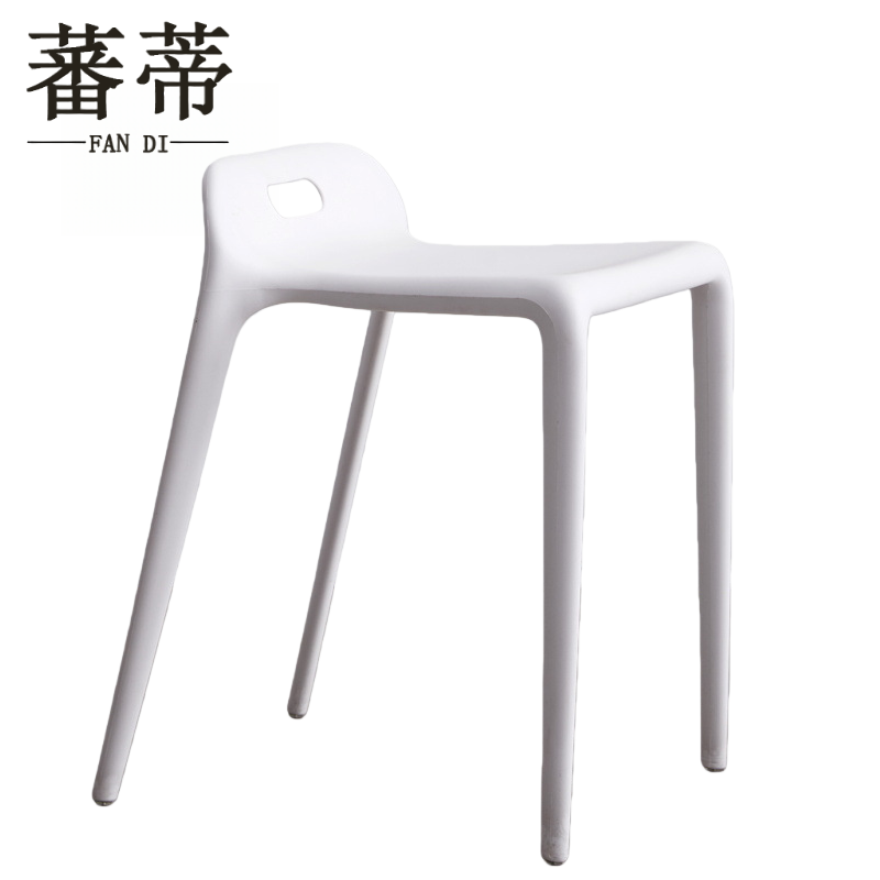 蕃蒂 塑料凳白色把