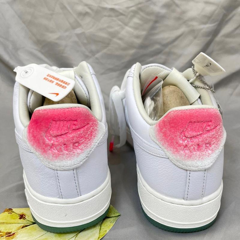 空军一号寿桃送四件套36空军一号airforceaf1白绿粉寿桃渐变男板鞋