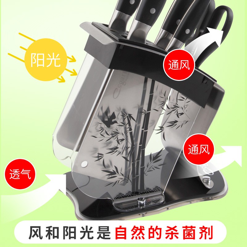匠牌刀架厨房用品不锈钢刀架刀座用家置物架菜刀落地刀具收纳架插收纳层架 三维工匠高清大图