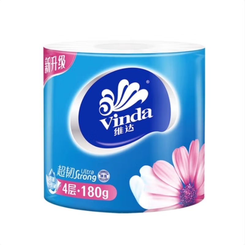 维达(Vinda)超韧有芯卷纸1800克一提10卷 180克/卷 4层 138*104mmAV4028-1高清大图