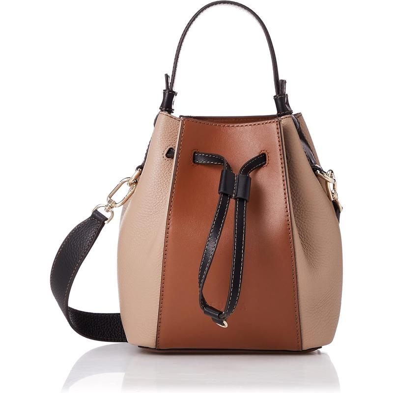 FURLA女士罗马软小牛皮迷你桶包手提斜挎两用百搭配色日常通勤单高清大图