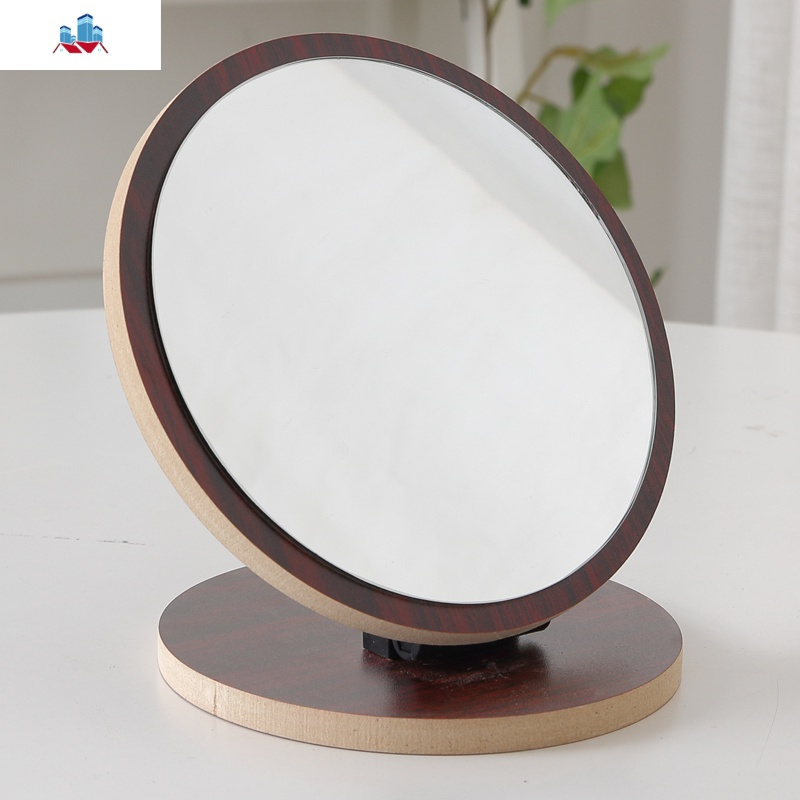 木质台式单面镜折叠桌面化妆镜学生宿舍台面梳妆镜高清大镜子泰空仓