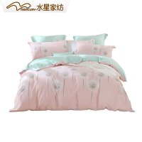 水星家纺 全棉磨毛活性印花四件套 微香浮动