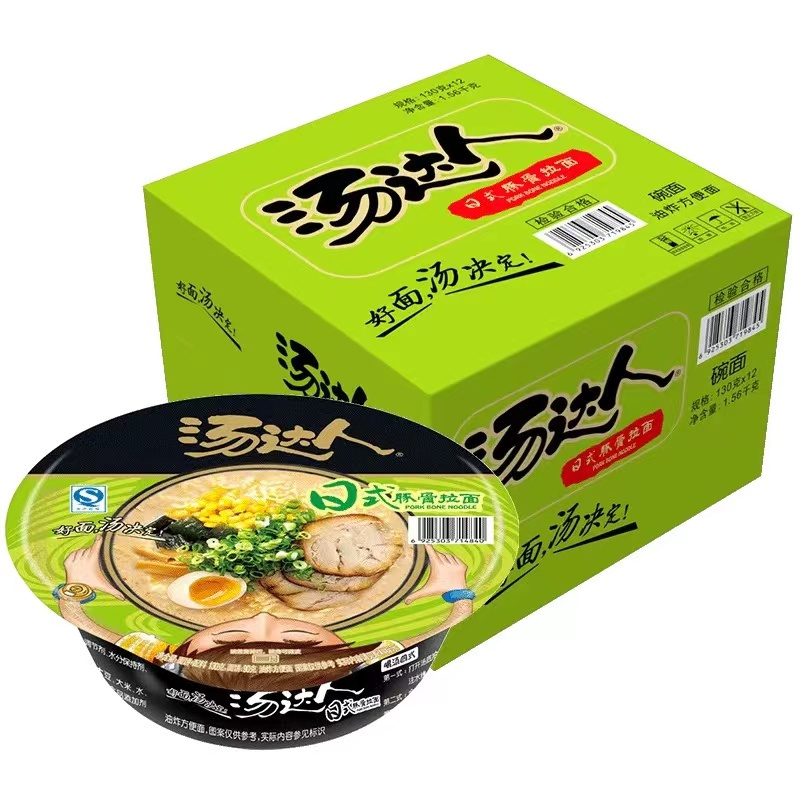 日式豚骨拉面方便面泡面12杯/整箱装