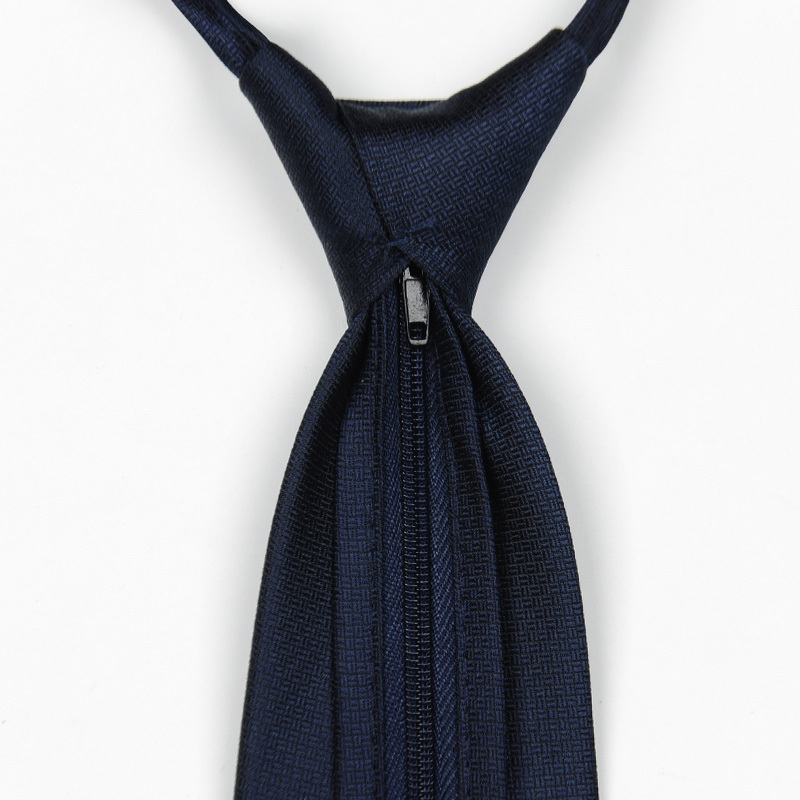 盛世尼曼防滑式拉链松脱扣保安领带男士女士安保门卫制服藏青蓝色新式