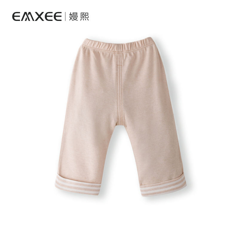 嫚熙(EMXEE)儿开档长裤婴儿春夏夹棉保暖贴身裤子