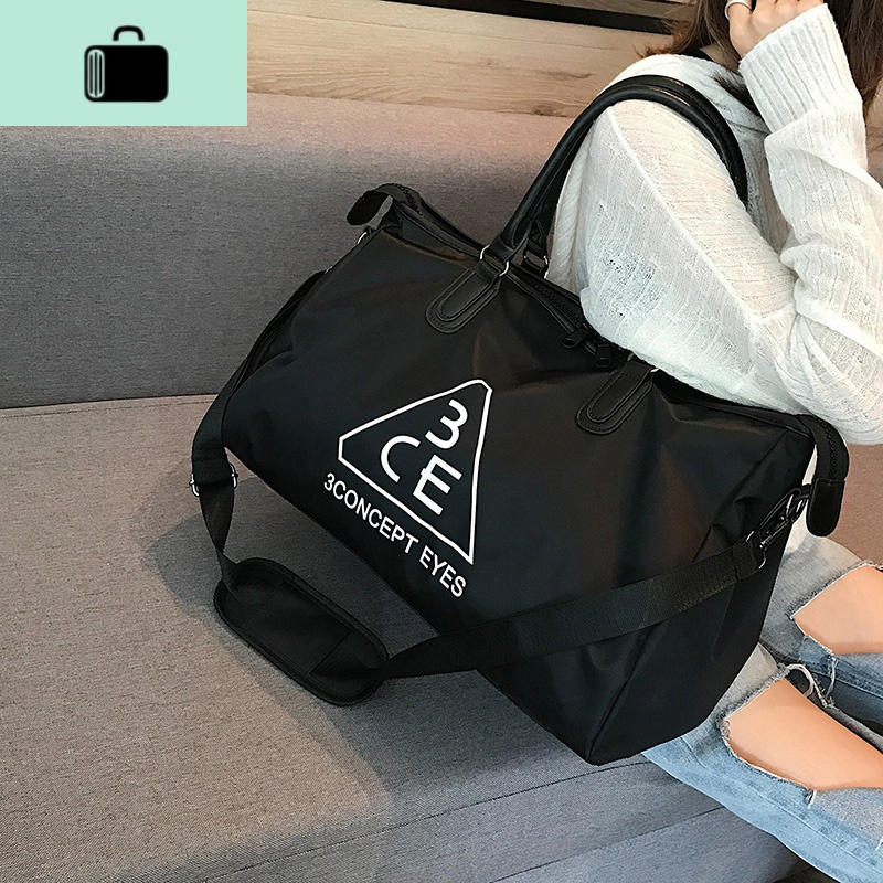 旅行收纳包女轻便手提大容量外出时尚帆布放衣服袋子男便携行李包NEW LAKE男士手提包