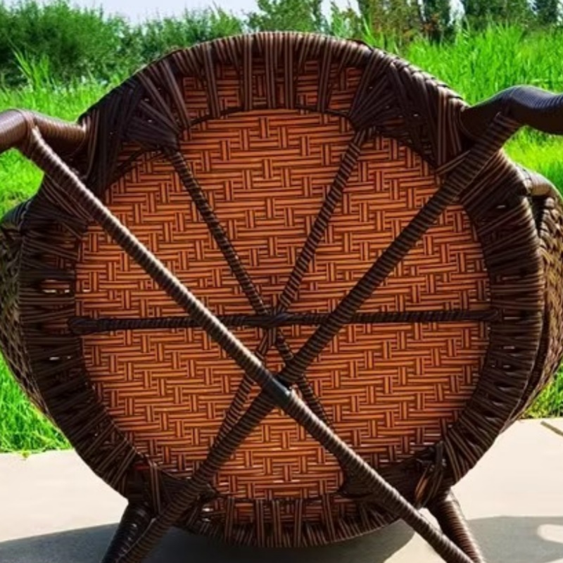 豫龙都藤椅3号把高清大图