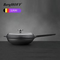 贝高福(Berghoff)锅具 GEM系列 煎炒锅 28cm(BH0102201)煎炒锅 带盖煎锅电磁炉燃气灶适用炒锅