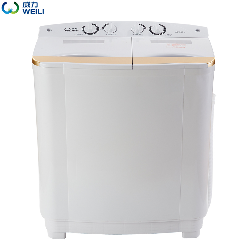 威力 (WEILI) XPB82-8207S 8.2公斤半自动洗衣机 双缸家用 双电机双动力 双桶大容量 灰色