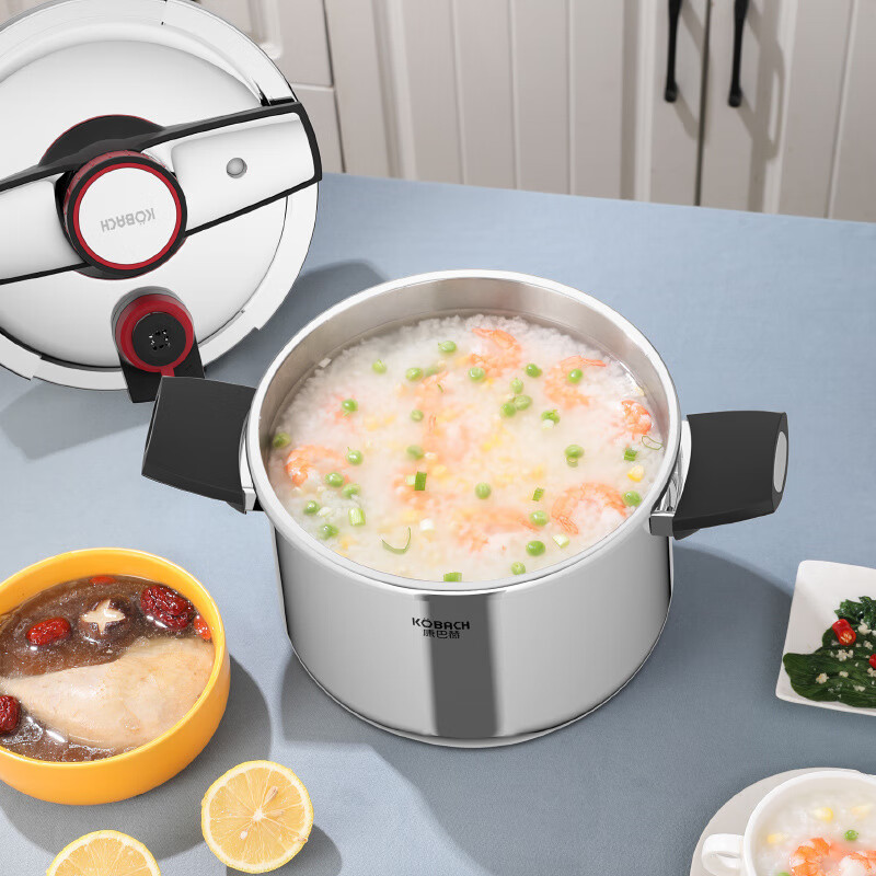 康巴赫 DSZ22-6L 电压力锅 炫动双档位6L压力锅 高压锅电磁炉燃气灶明火通用 银色高清大图