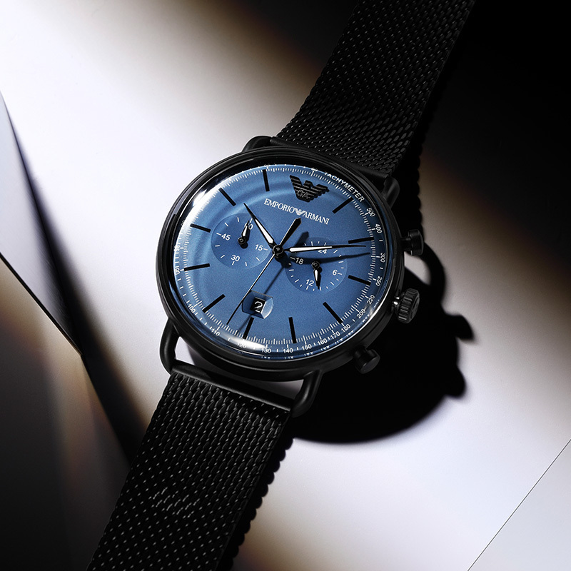 阿玛尼emporioarmani手表时尚商务钢制表带石英表男士腕表ar11201