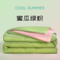 西瓜冻冻被子夏凉被2026新款夏季凉感冰丝冰淇淋空调被夏天可机洗 180*200cm2.7斤【凉而不冰】 蜜瓜绿粉
