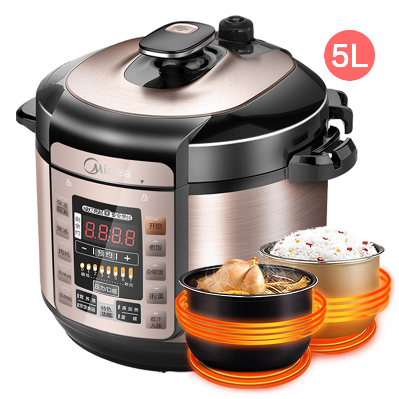 美的 MY-YL50M3-752 电压力锅5L双胆