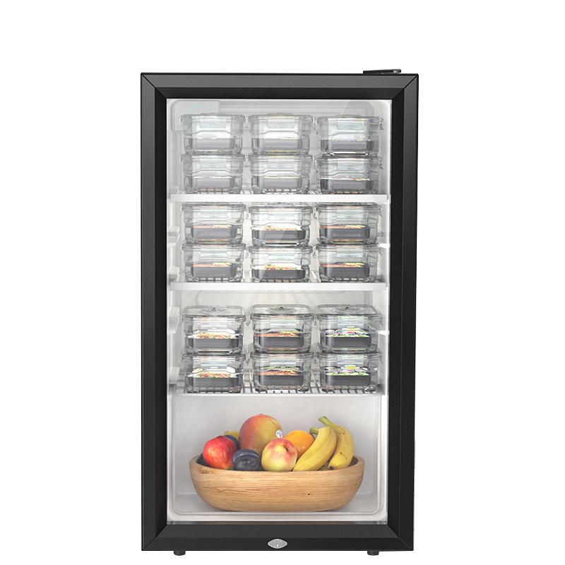 乐创(lecon)商用食品留样柜110L饮料冷柜 台式家用商用冷藏保鲜展示柜