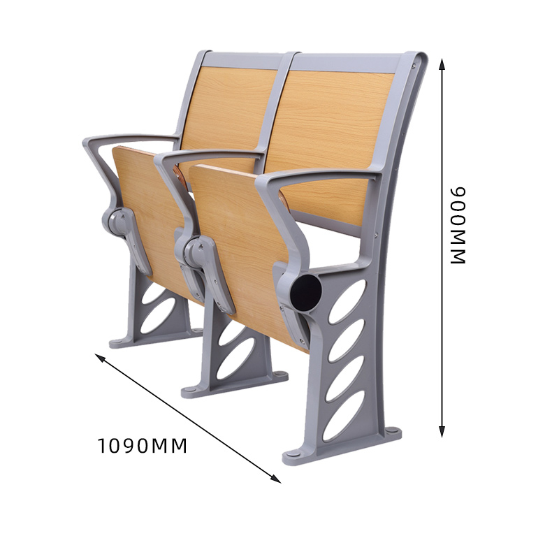 臻远ZY-LTY-86 阶梯教室排椅礼堂椅会议室报告厅联排椅 后排双人位高清大图
