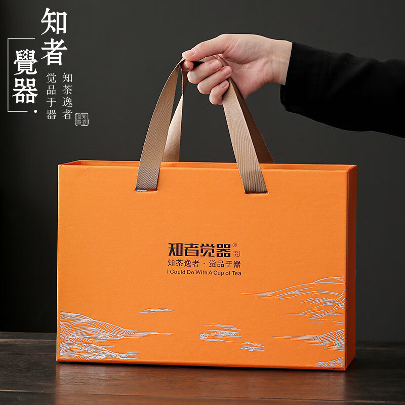 知者覚器 哥窑双侧把茶具套装 茶水分离茶壶公道8件套茶具 多个滤孔 均匀分茶高清大图