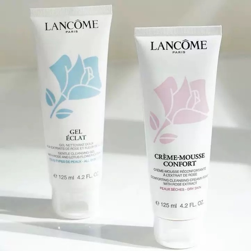兰蔻(LANCOME)清滢柔肤洁面乳补水女士洗面奶125ml深层清洁控油平衡收缩毛孔 蓝色清爽