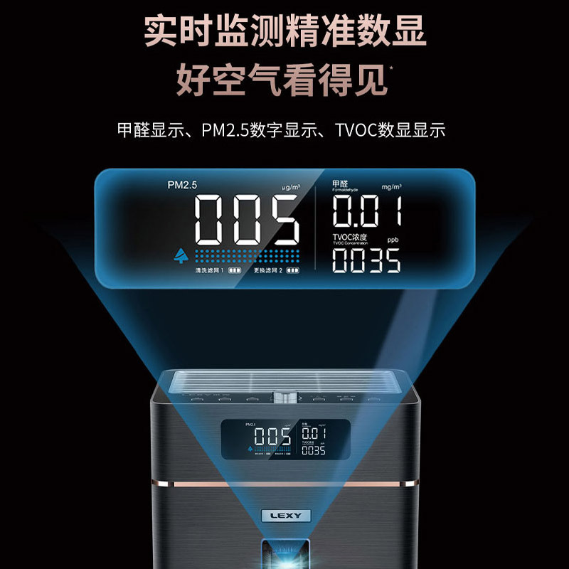 莱克(LEXY)K9 紫晶盾杀菌空气净化器抗病毒除甲醛雾霾二手烟轻音智能家用