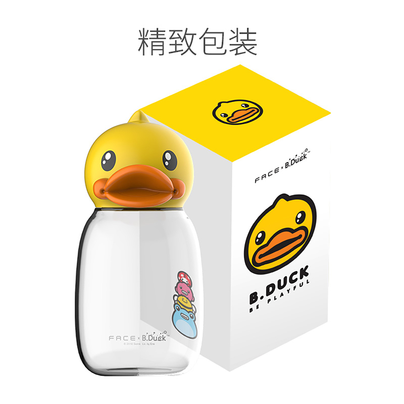 B.DUCK&face儿童水杯男女小学生可爱便携杯子幼儿园宝宝防摔水壶高清大图