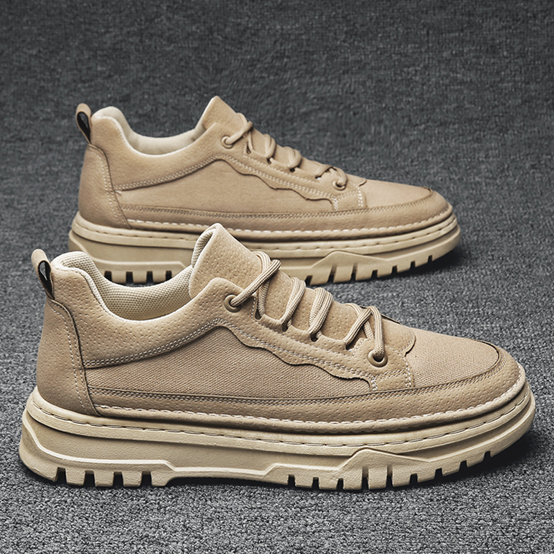 劳保工地工作防水军工男鞋秋季男士休闲百搭军工潮鞋耐磨防滑透气