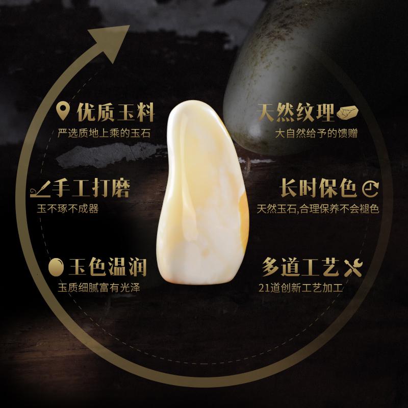 美帮汇大号玉石平安扣摆件阿富汗玉客厅铜钱店铺送开业礼品高清大图