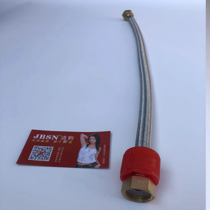 洁豹水暖304不锈钢防爆进水软管JB304-40双头（单位：根）高清大图