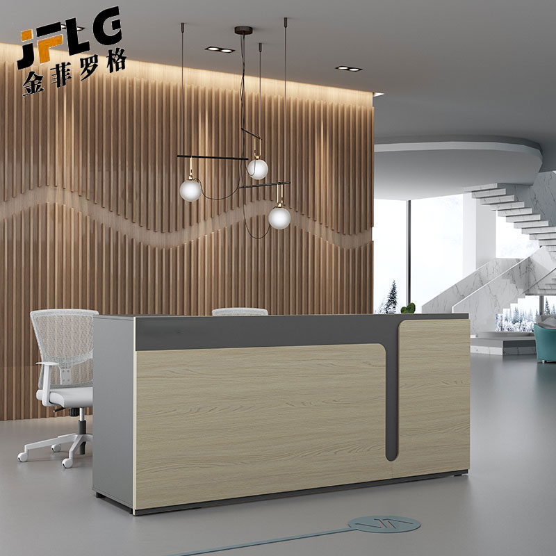 金菲罗格办公简约现代公司接待台前台 1800*641*1000高清大图