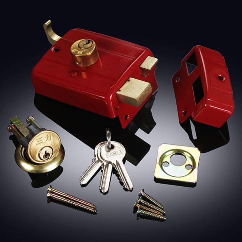 老式门锁进户门锁防盗门锁外装通用型双舌门锁木门锁外装门锁普通型