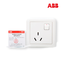 【ABB官方旗舰店】ABB开关插座面板ABB开关插座德静 一位/16A三孔空调带开关AJ228