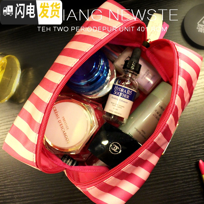 三维工匠韩国ins 风随身可爱化妆包女便携多功能大容量洗漱用品收纳袋手包收纳包高清大图