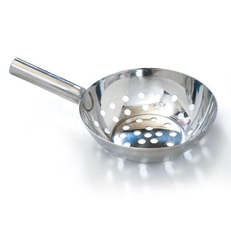 不锈钢304水瓢家用漏勺不锈钢漏瓢大孔漏瓢漏盆鱼面漏瓢粉条漏瓢 无孔