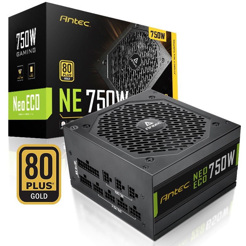 安钛克 Antec NE750金牌全模组/7年换新/全日系电容/寿命更持久/支持风扇启停
