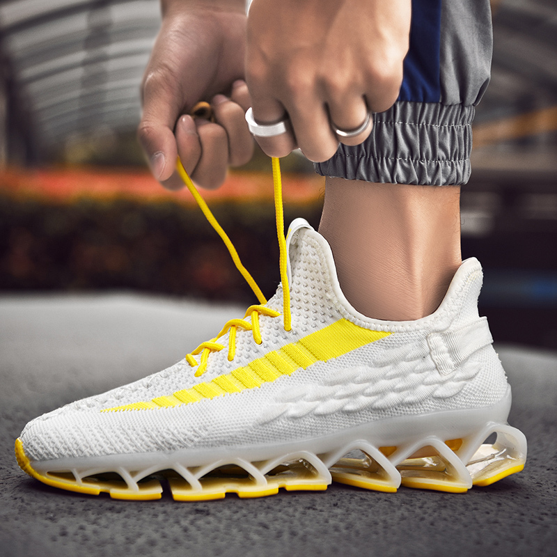 加勒特奈夫jialetenaifu刀锋跑鞋夏款透气飞织网面跑步鞋男夏季减震超