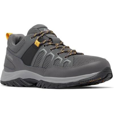 哥伦比亚(Columbia)男款花岗岩步道徒步鞋轻便防滑透气缓震休闲登 深灰色/金色黄色 40.5