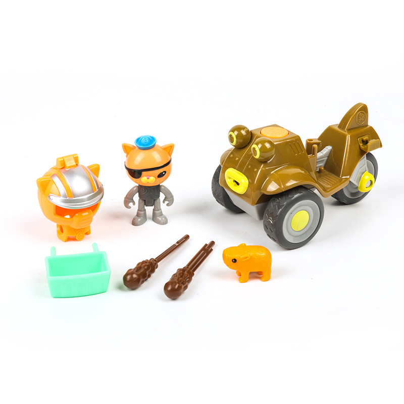 费雪海底小纵队鹦嘴鱼艇呱唧套装男孩舰艇过家家儿童洗澡玩具 弹涂鱼