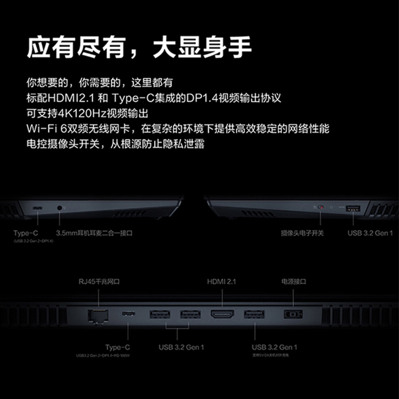 联想(Lenovo)拯救者R7000 2021 15.6英寸游戏笔记本电脑(新锐龙 6核 R5-5600H 16G 512G RTX3050 100%sRGB)幻影黑