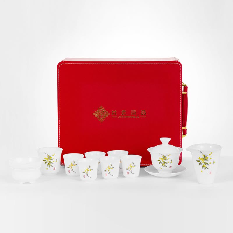 共禾京品 金桂冰种茶具礼盒11件套!图片