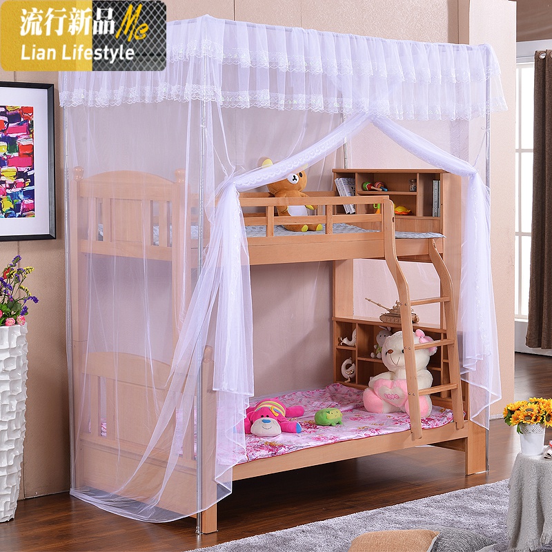 定制上下床蚊帐子母床上下铺1.5米一体1.2米实木儿童床双层床蚊帐三维工匠高清大图
