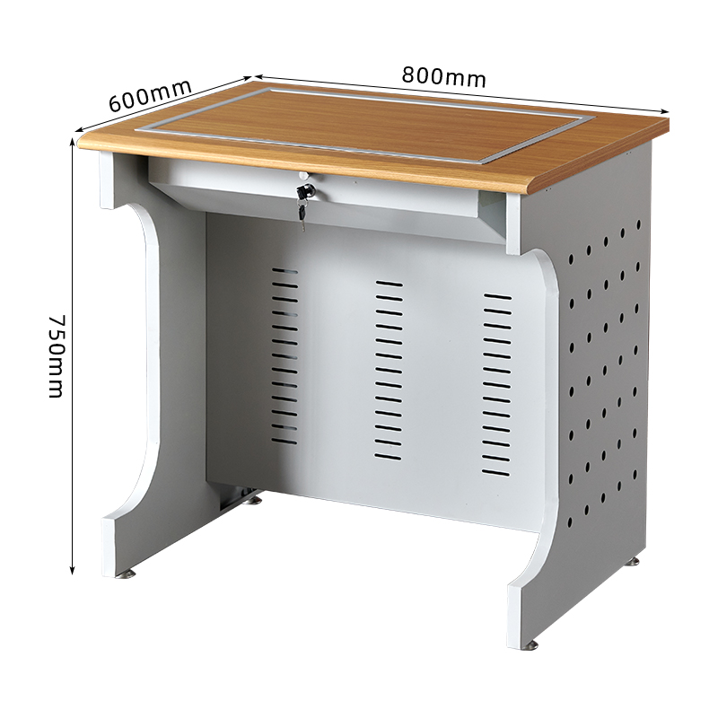 臻远ZY4012416隐藏式翻转电脑桌培训桌教室机房多媒体学习桌办公桌B款单人位高清大图