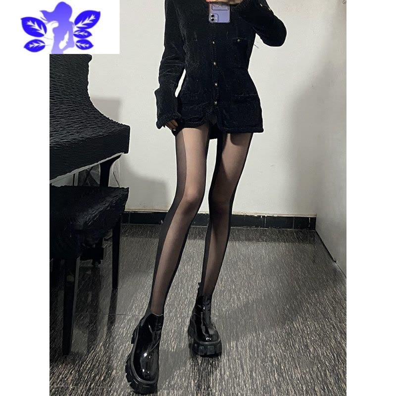 Ideamini小团家!幂式穿搭春季波点黑丝连裤袜超薄圆点性感丝袜高个子加长图片