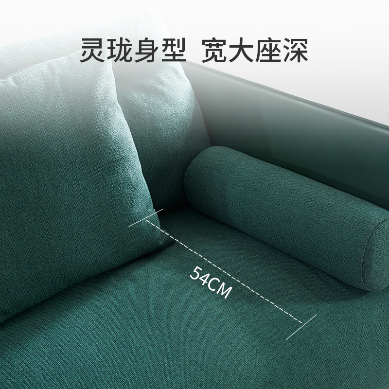 左右2020年小户型皮布现代轻奢简约风沙发布艺沙发客厅家具5050高清大图