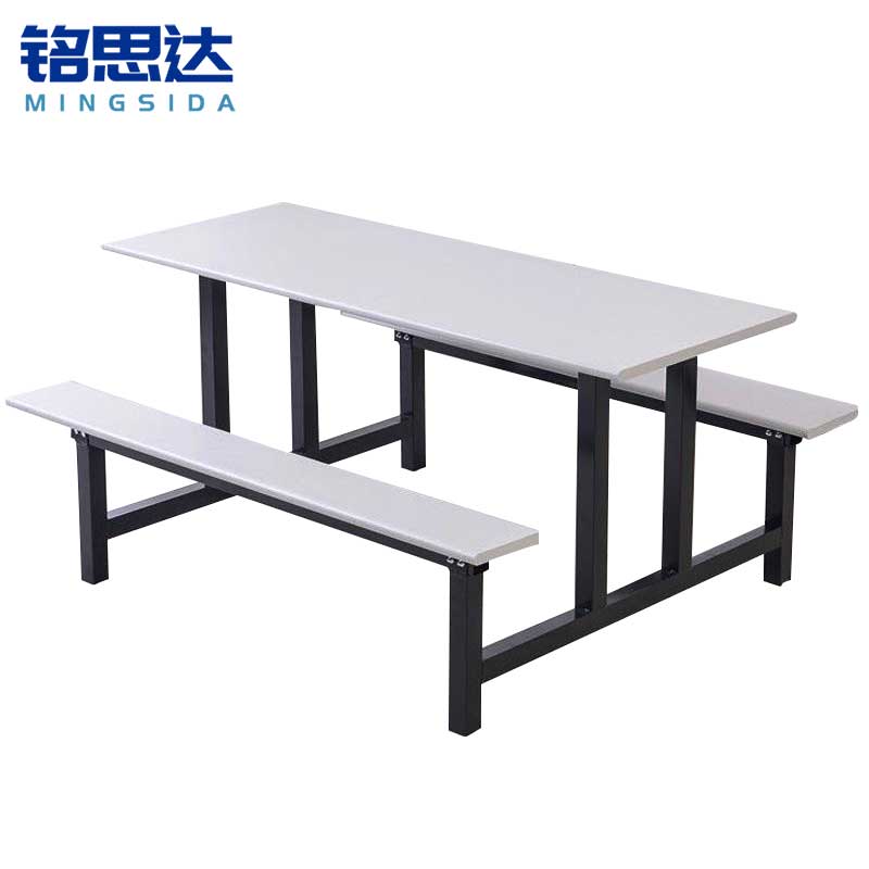 铭思达食堂连体餐桌六人位张高清大图