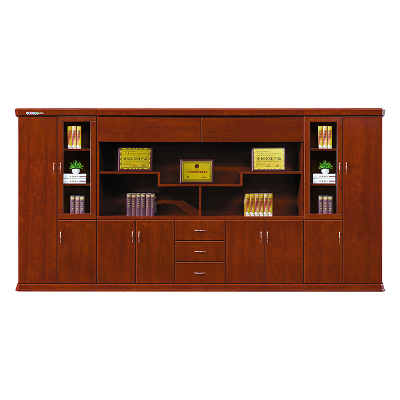 臻远ZY051415木质文件柜展示柜油漆贴木皮资料柜书柜 组合柜高清大图