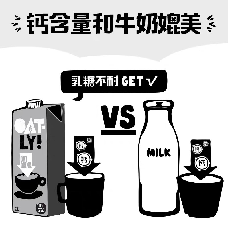 OATLY噢麦力 咖啡大师1L*2瓶 燕麦露进口植物蛋白饮料 还原同款燕麦拿铁