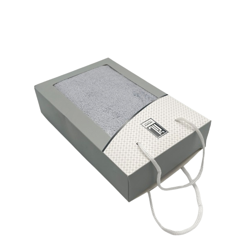 心梦同行 纯棉毛巾单条礼盒装手提礼盒 灰色/2473/条高清大图